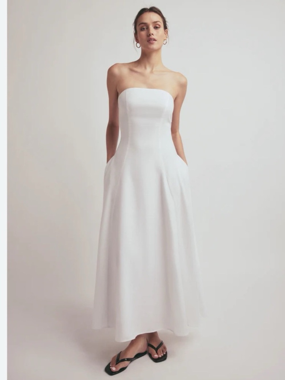 NEW Favorite Daughter The Favorite Linen Dress White - Picture 4 of 15